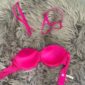 VS Pink strapless push up bra
